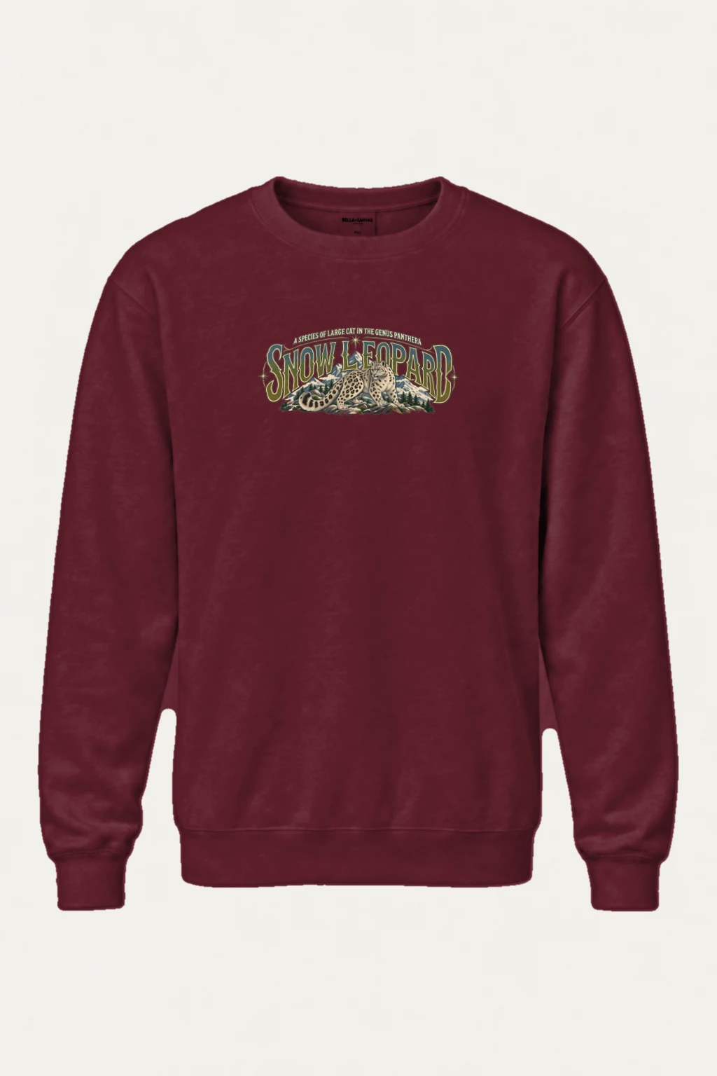 "Snow Leopard Study" Heavy Blend Unisex Crewneck Sweatshirt | Gildan 18000