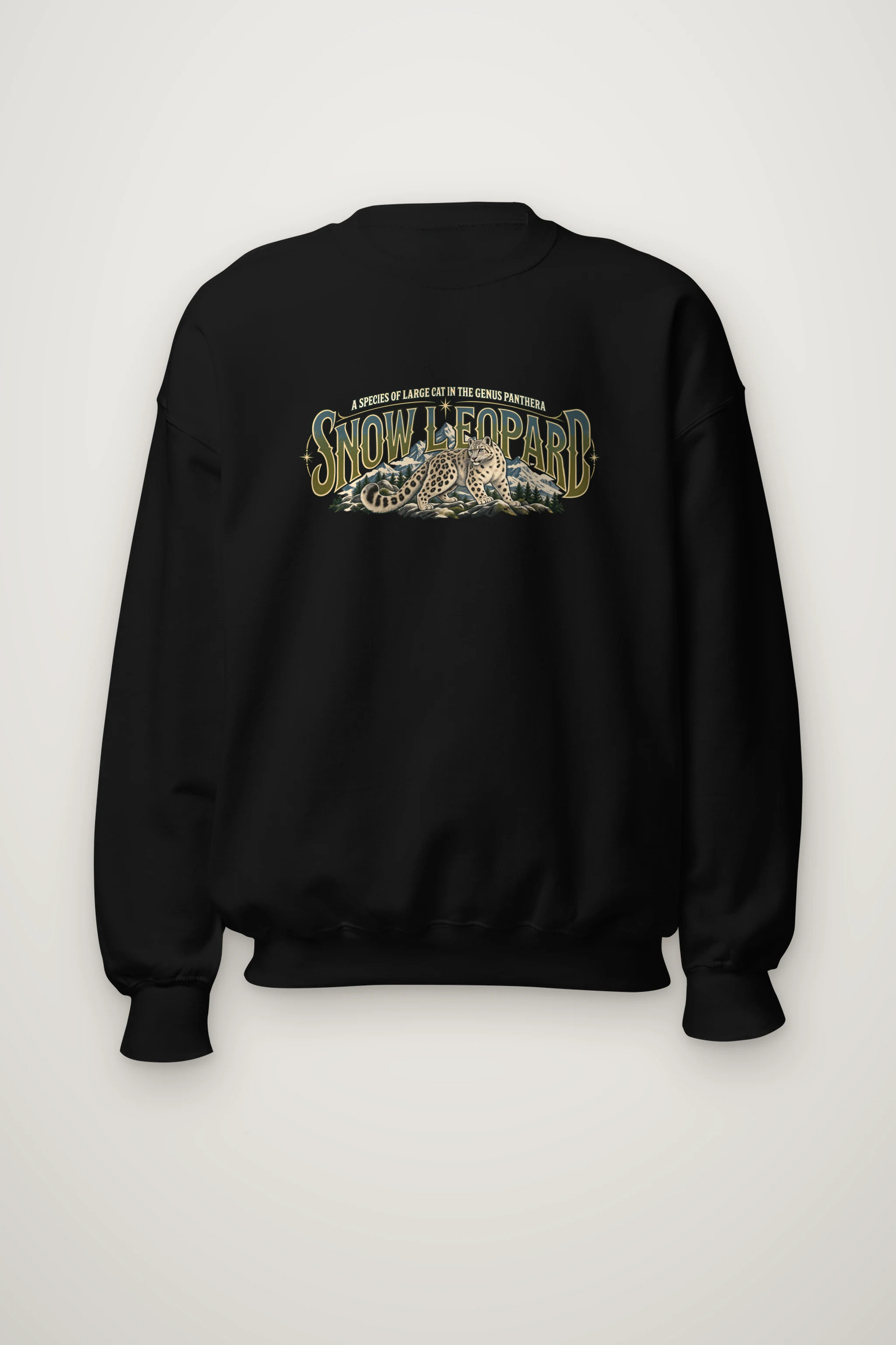 "Snow Leopard Study" Heavy Blend Unisex Crewneck Sweatshirt