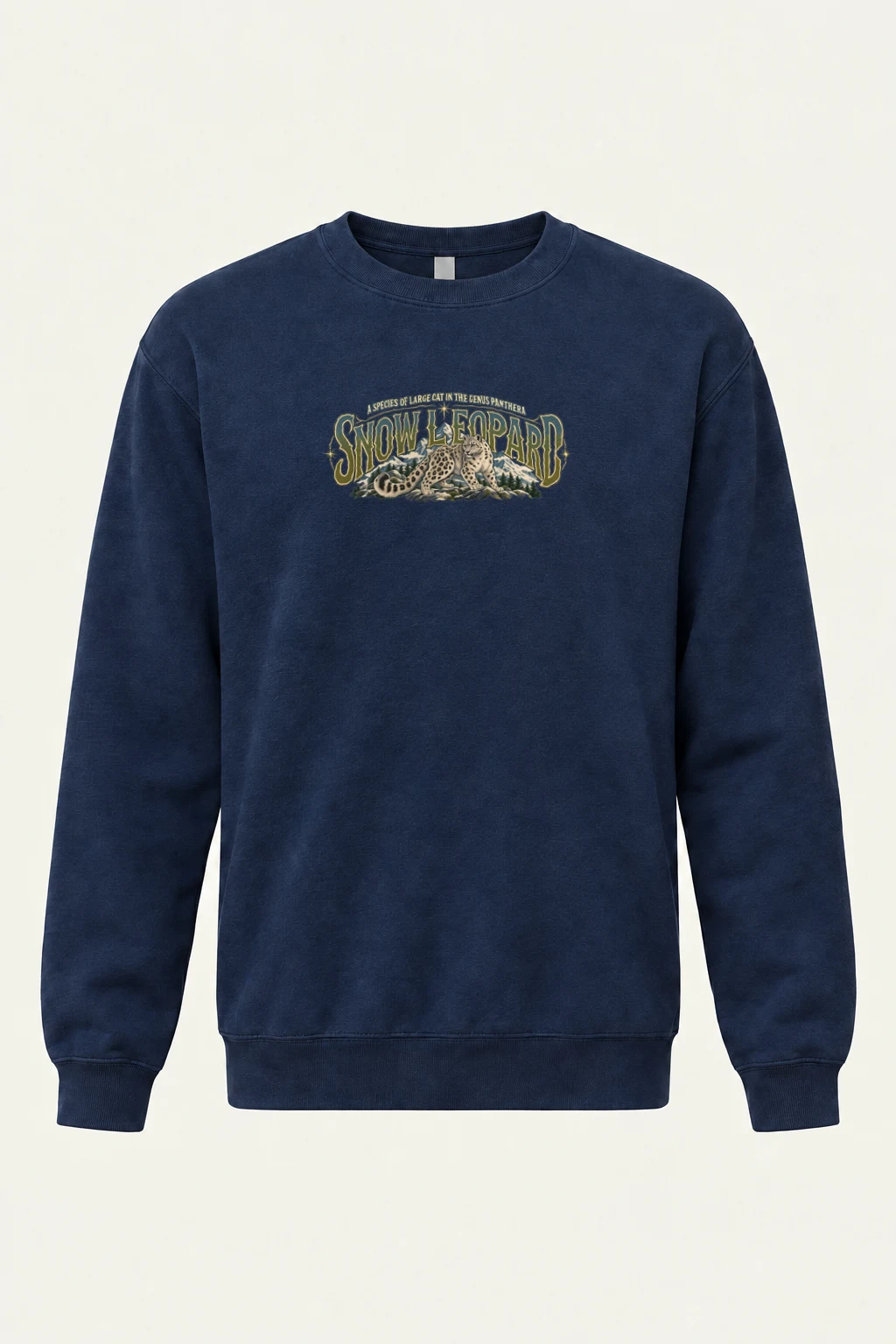 "Snow Leopard Study" Heavy Blend Unisex Crewneck Sweatshirt | Gildan 18000