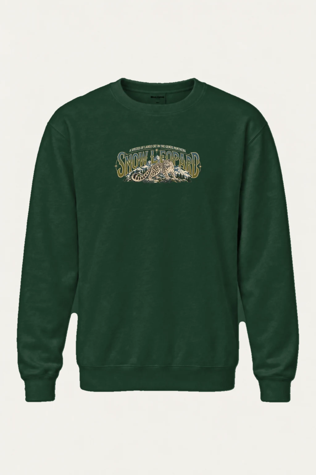 "Snow Leopard Study" Heavy Blend Unisex Crewneck Sweatshirt | Gildan 18000
