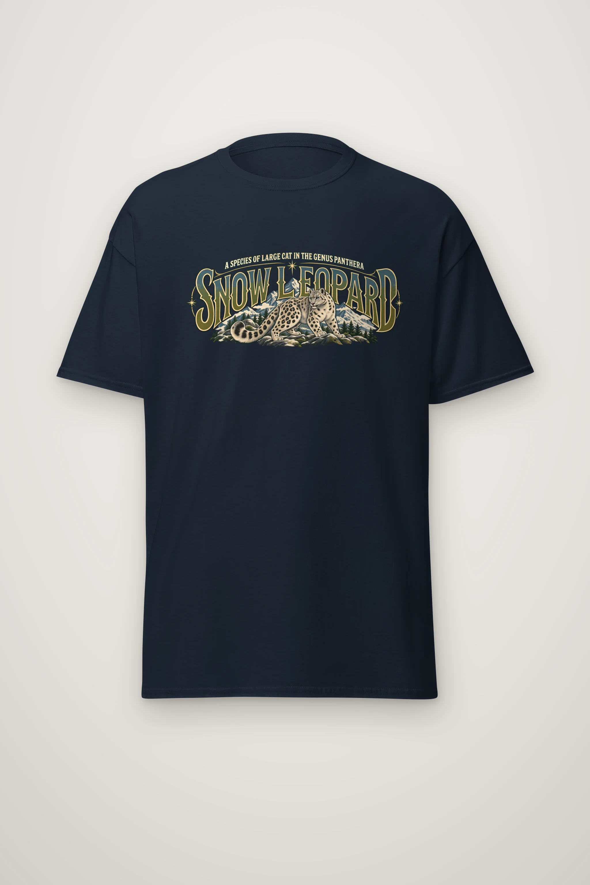 "Snow Leopard Study" Heavyweight Unisex Crewneck T-shirt