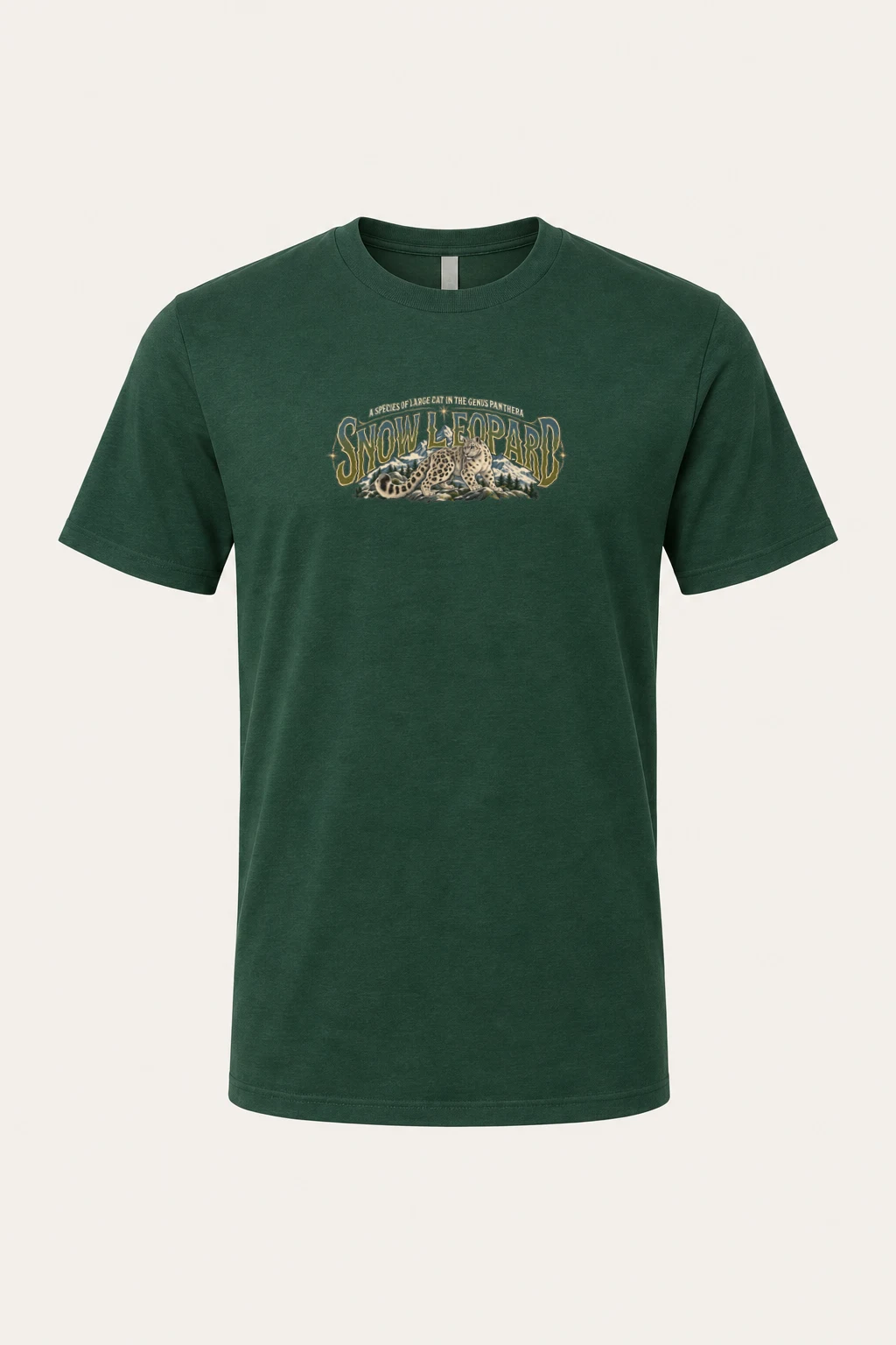 "Snow Leopard Study" Heavyweight Unisex Crewneck T-shirt | Gildan 5000