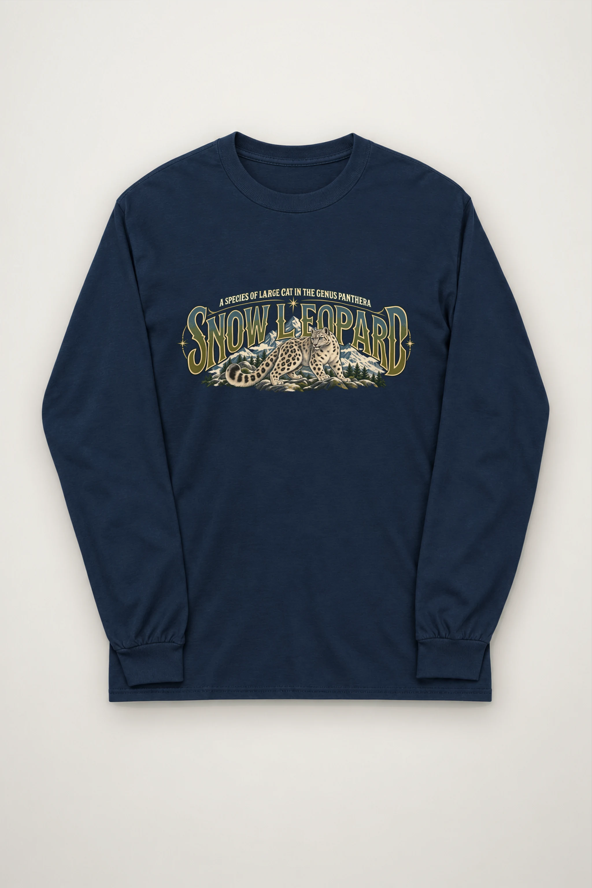 "Snow Leopard Study" Unisex Longsleeve T-shirt