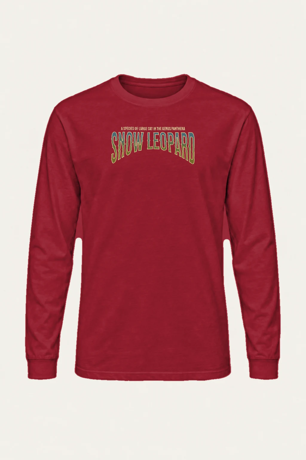 "Snow Leopard Study" Unisex Longsleeve T-shirt | Gildan 2400