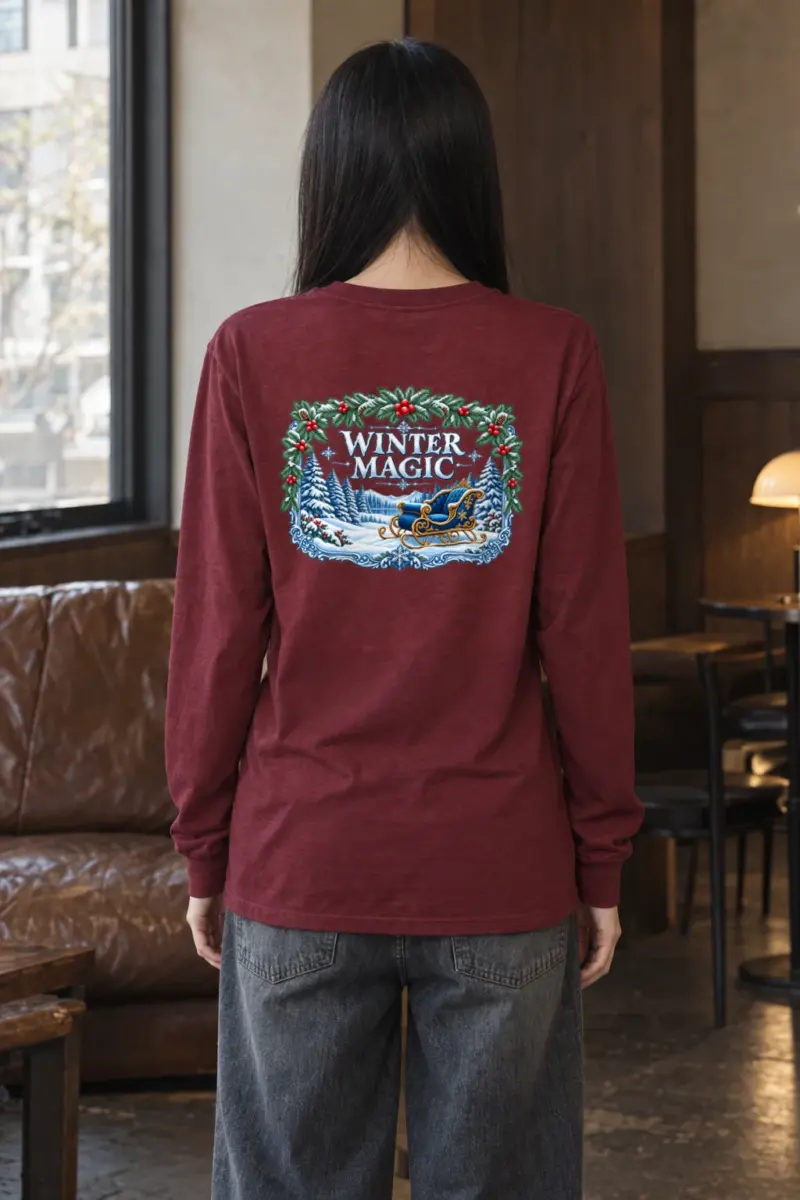 "Snowbound Sleigh" Unisex Longsleeve T-shirt | Gildan 2400