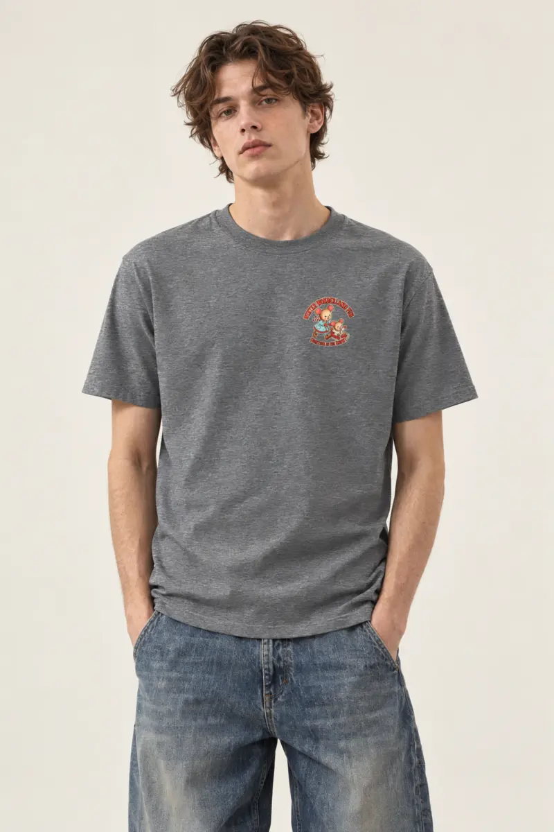 "Snowy Forest Mice" Heavyweight Unisex Crewneck T-shirt