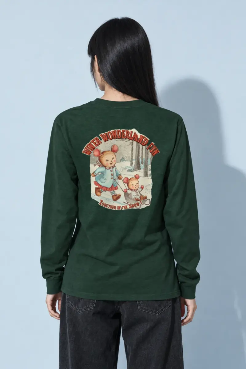"Snowy Forest Mice" Unisex Longsleeve T-shirt