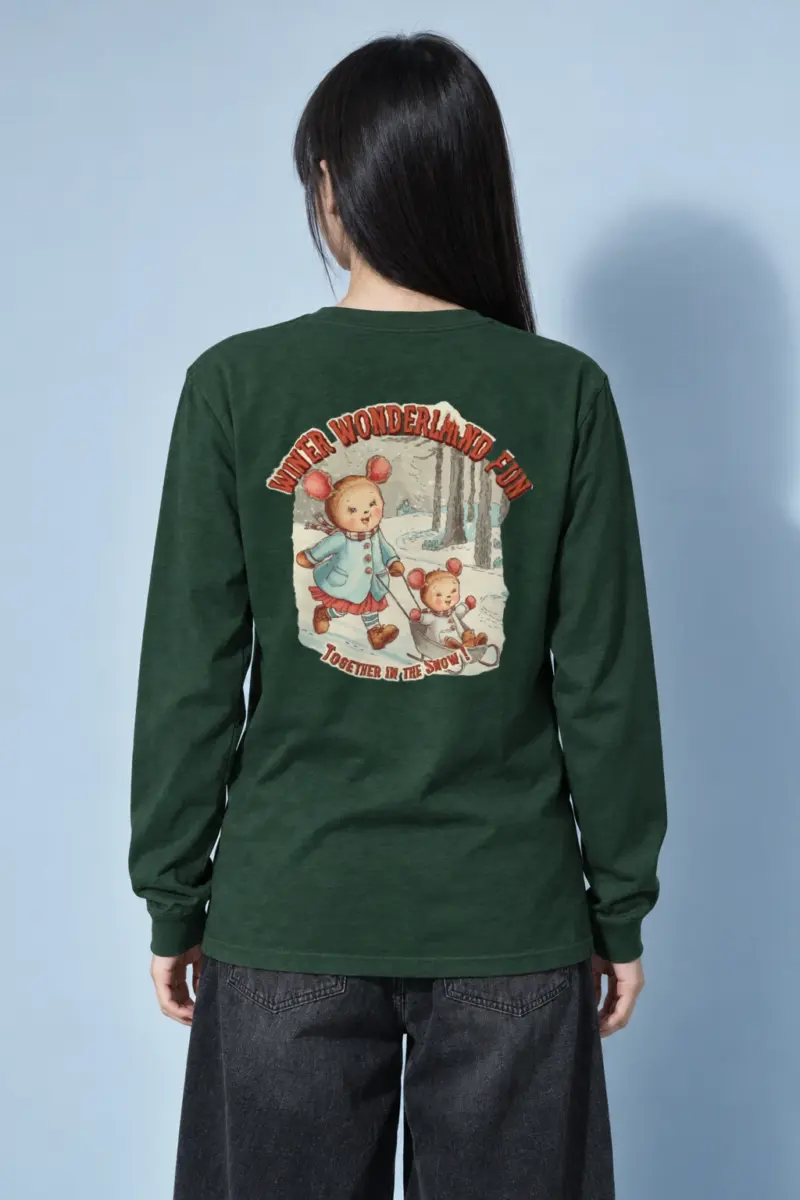 "Snowy Forest Mice" Unisex Longsleeve T-shirt | Gildan 2400