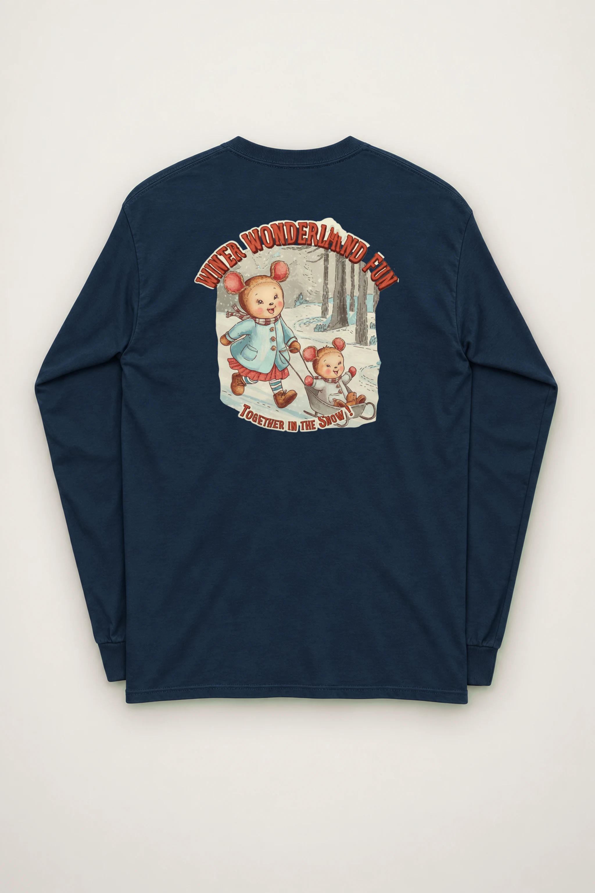 "Snowy Forest Mice" Unisex Longsleeve T-shirt
