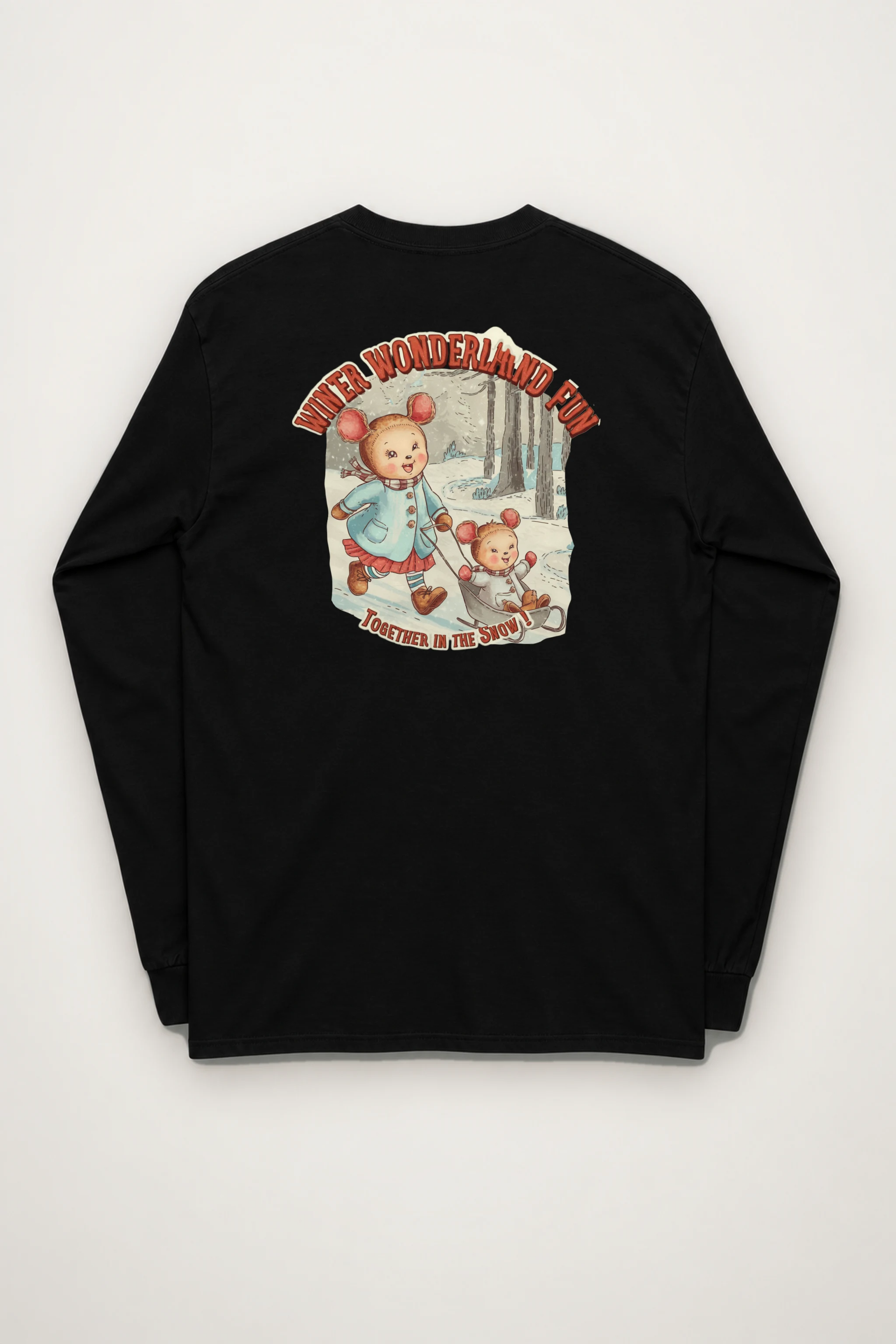 "Snowy Forest Mice" Unisex Longsleeve T-shirt