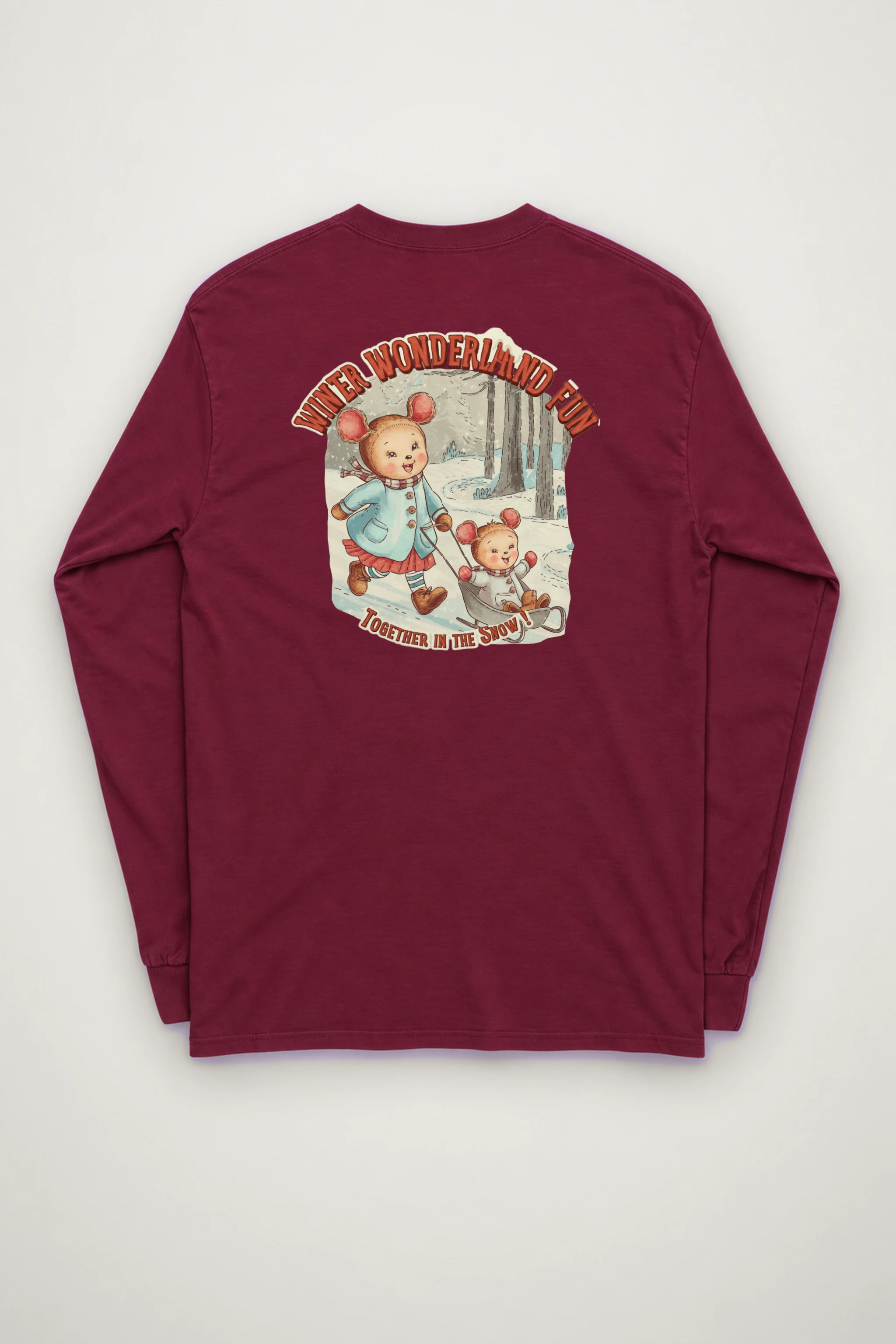 "Snowy Forest Mice" Unisex Longsleeve T-shirt