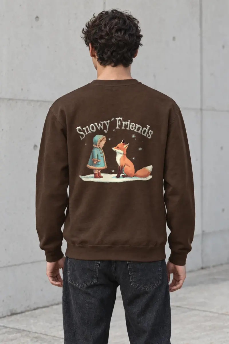 "Snowy Friends" Heavy Blend Unisex Crewneck Sweatshirt | Gildan 18000