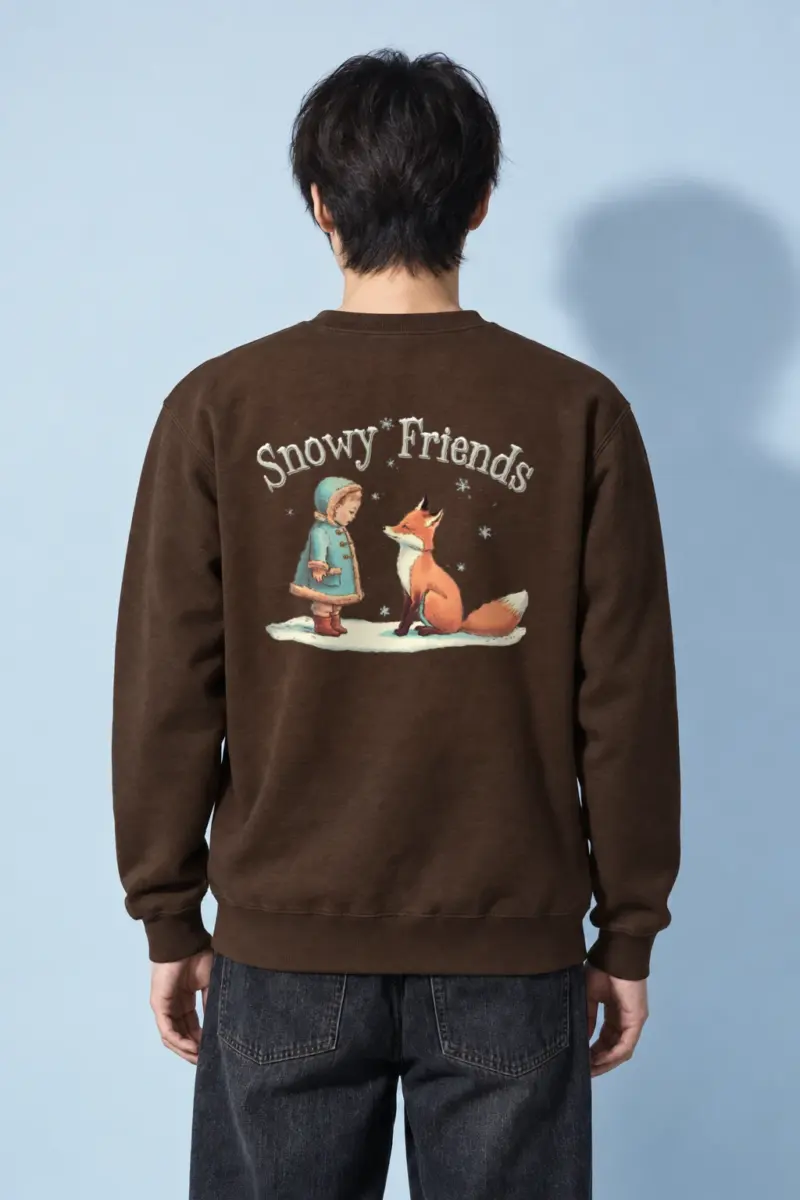 "Snowy Friends" Heavy Blend Unisex Crewneck Sweatshirt