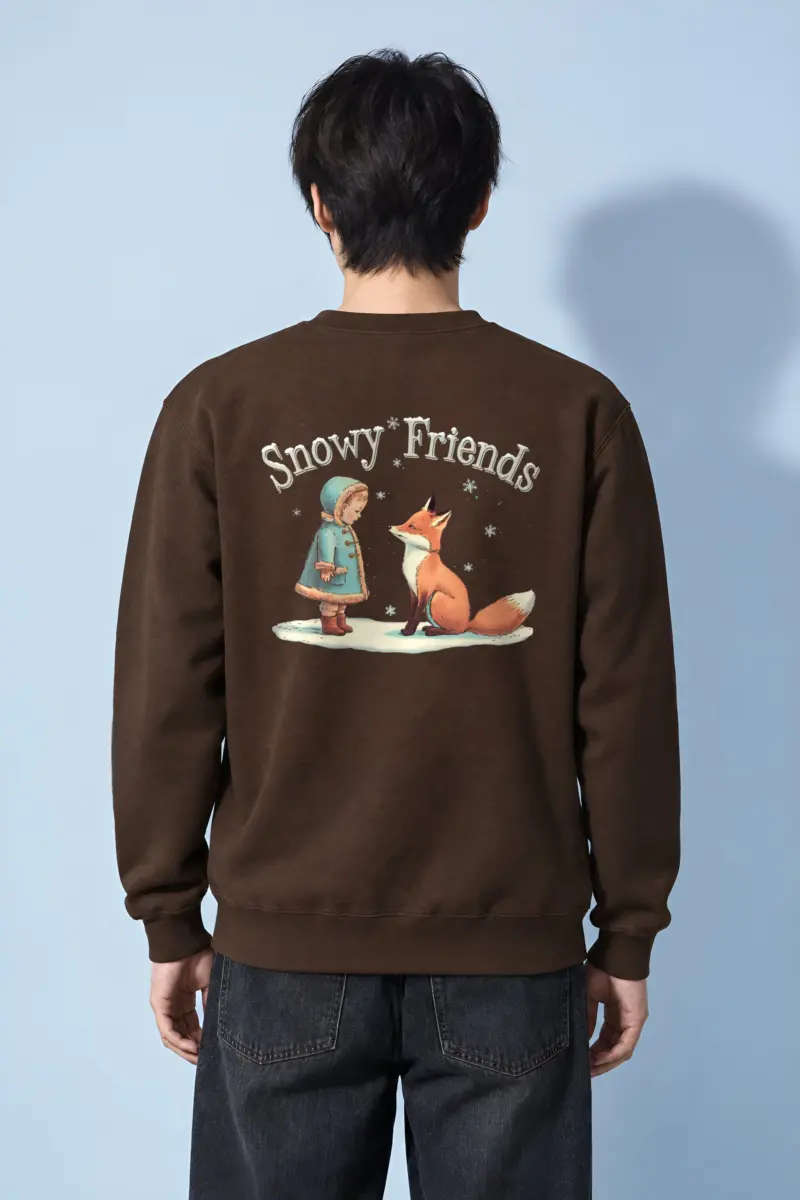 "Snowy Friends" Heavy Blend Unisex Crewneck Sweatshirt