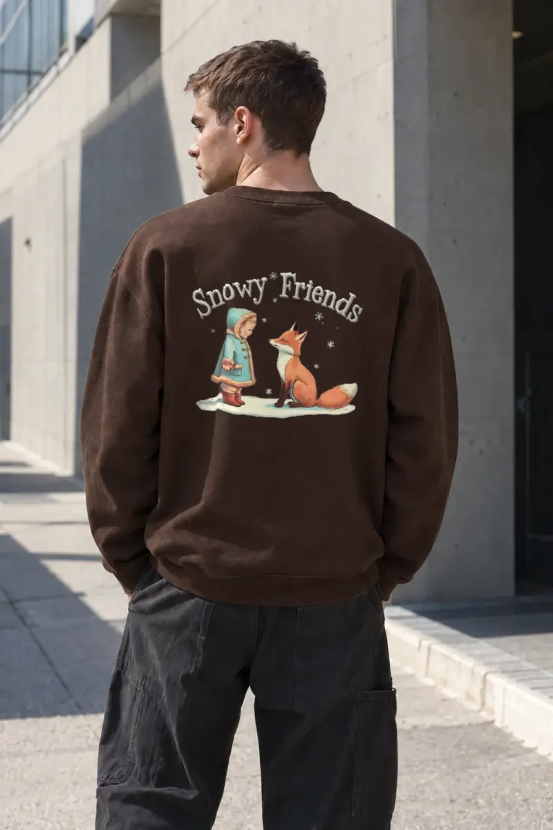"Snowy Friends" Heavy Blend Unisex Crewneck Sweatshirt | Gildan 18000