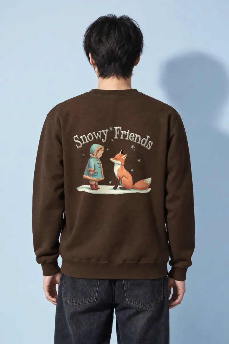"Snowy Friends" Heavy Blend Unisex Crewneck Sweatshirt