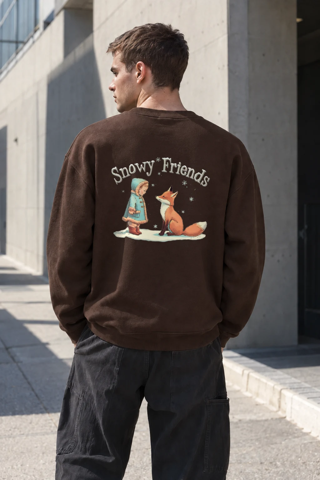 "Snowy Friends" Heavy Blend Unisex Crewneck Sweatshirt | Gildan 18000