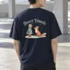 "Snowy Friends" Heavyweight Unisex Crewneck T-shirt | Gildan 5000
