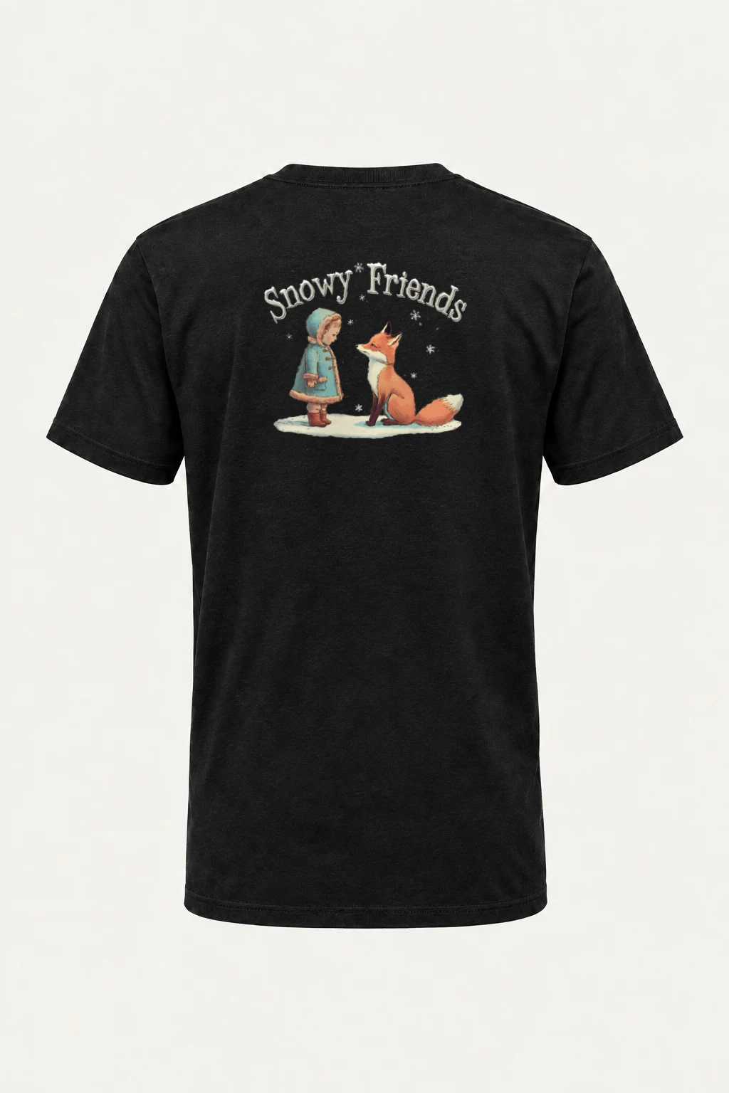 "Snowy Friends" Heavyweight Unisex Crewneck T-shirt | Gildan 5000