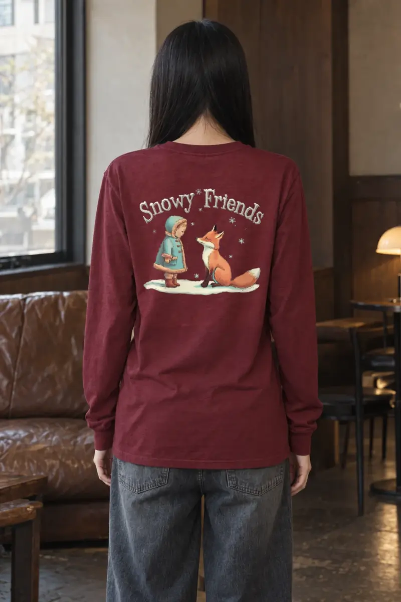 "Snowy Friends" Unisex Longsleeve T-shirt | Gildan 2400