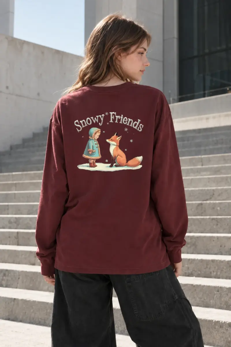 "Snowy Friends" Unisex Longsleeve T-shirt | Gildan 2400
