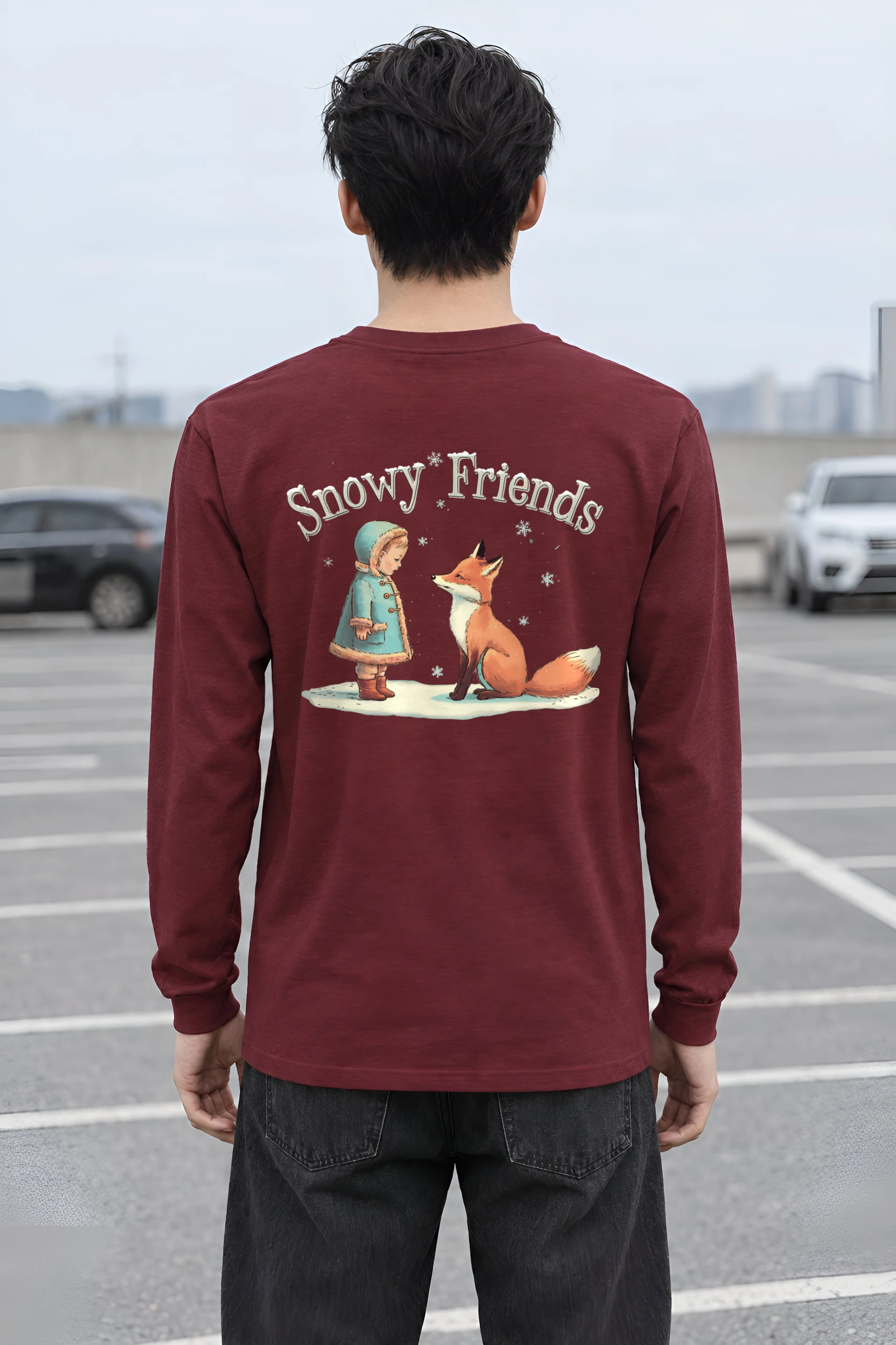 "Snowy Friends" Unisex Longsleeve T-shirt