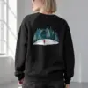 "Snowy Pine Path" Heavy Blend Unisex Crewneck Sweatshirt | Gildan 18000