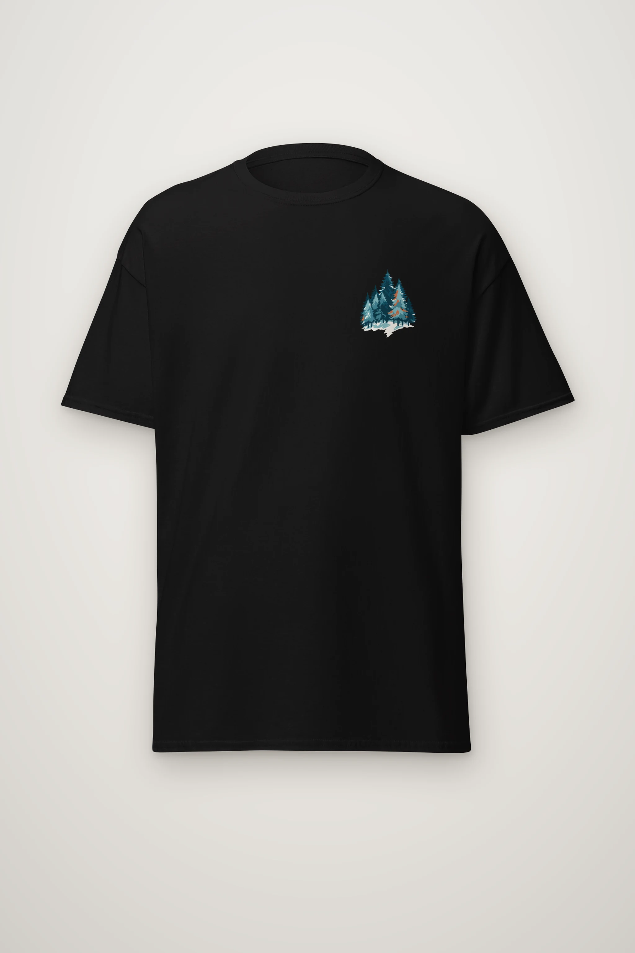 "Snowy Pine Path" Heavyweight Unisex Crewneck T-shirt