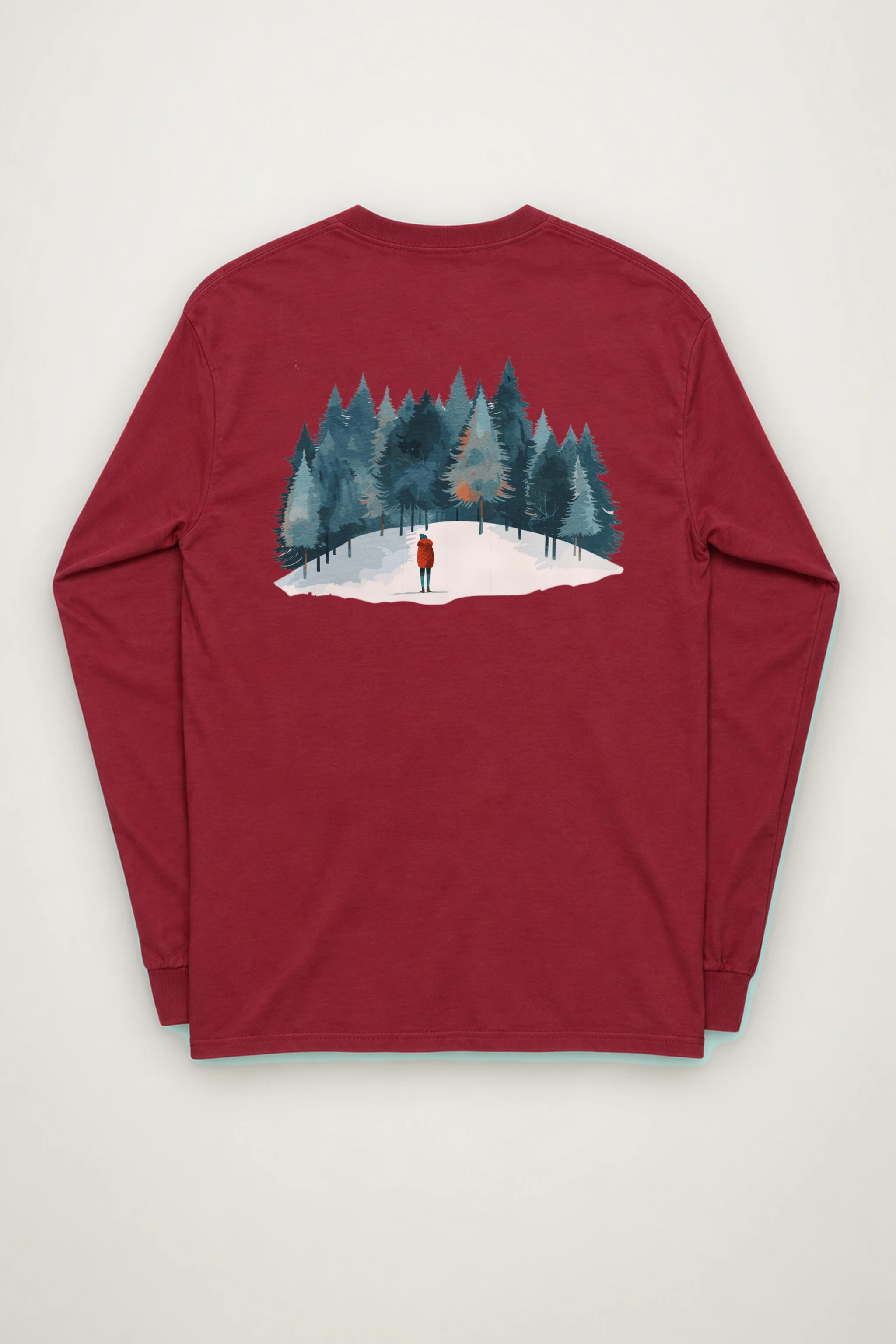 "Snowy Pine Path" Unisex Longsleeve T-shirt