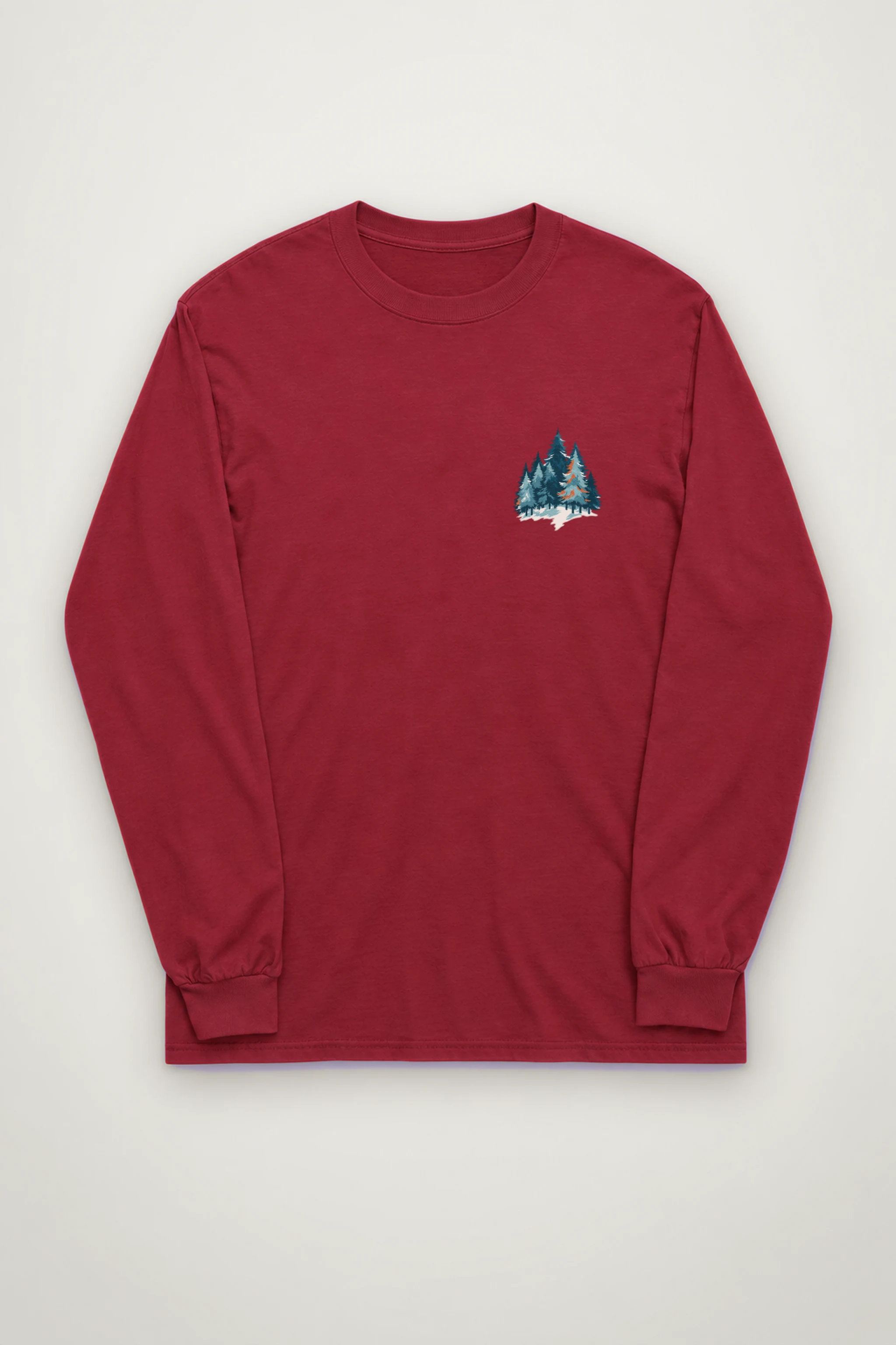 "Snowy Pine Path" Unisex Longsleeve T-shirt
