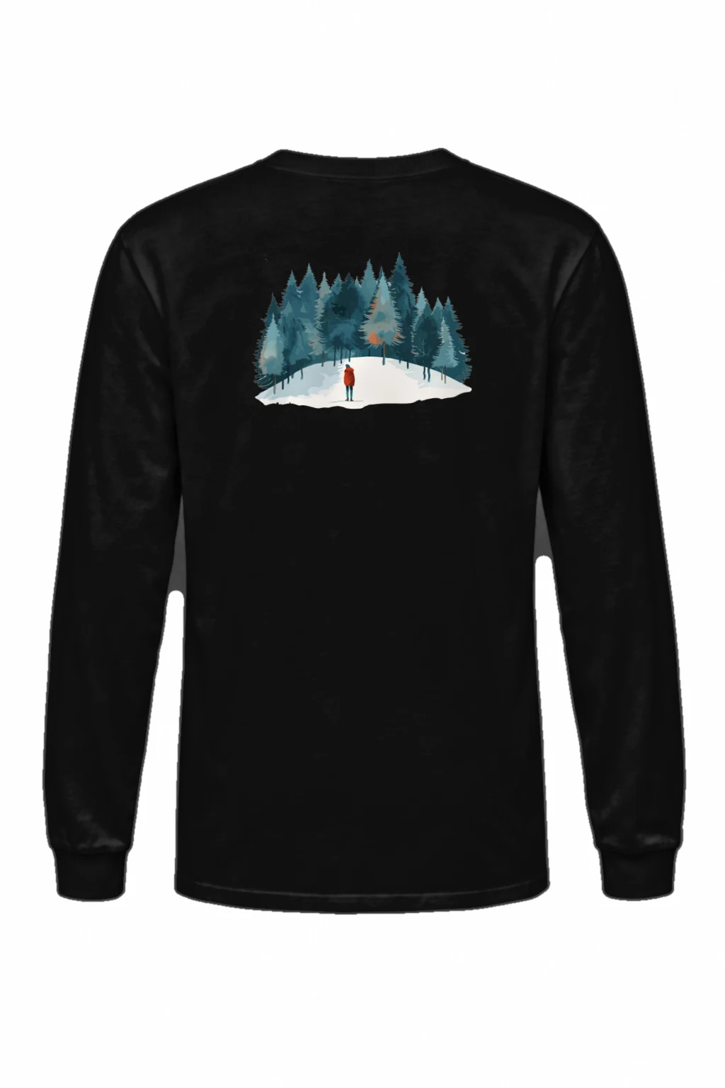 "Snowy Pine Path" Unisex Longsleeve T-shirt | Gildan 2400