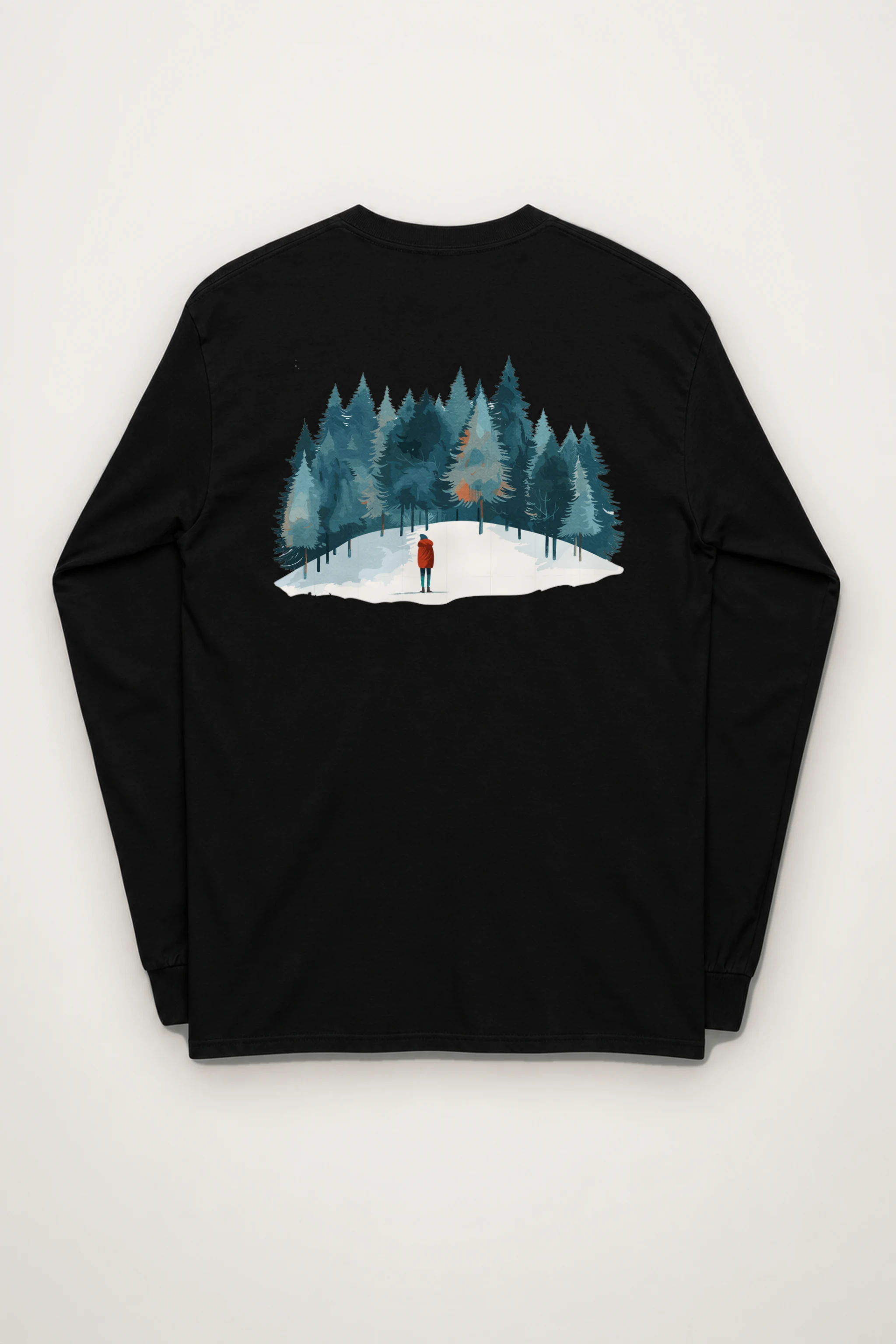 "Snowy Pine Path" Unisex Longsleeve T-shirt