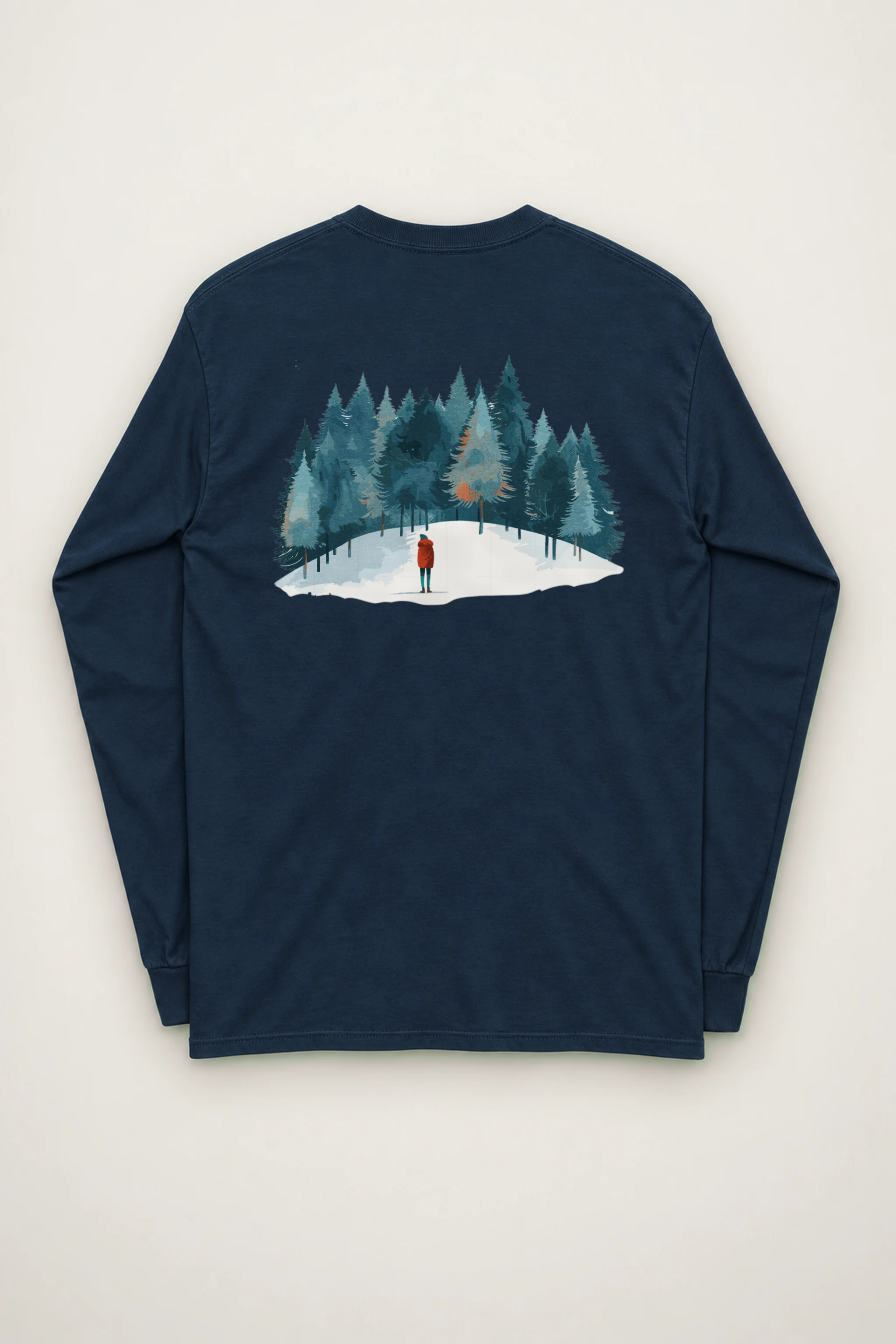 "Snowy Pine Path" Unisex Longsleeve T-shirt