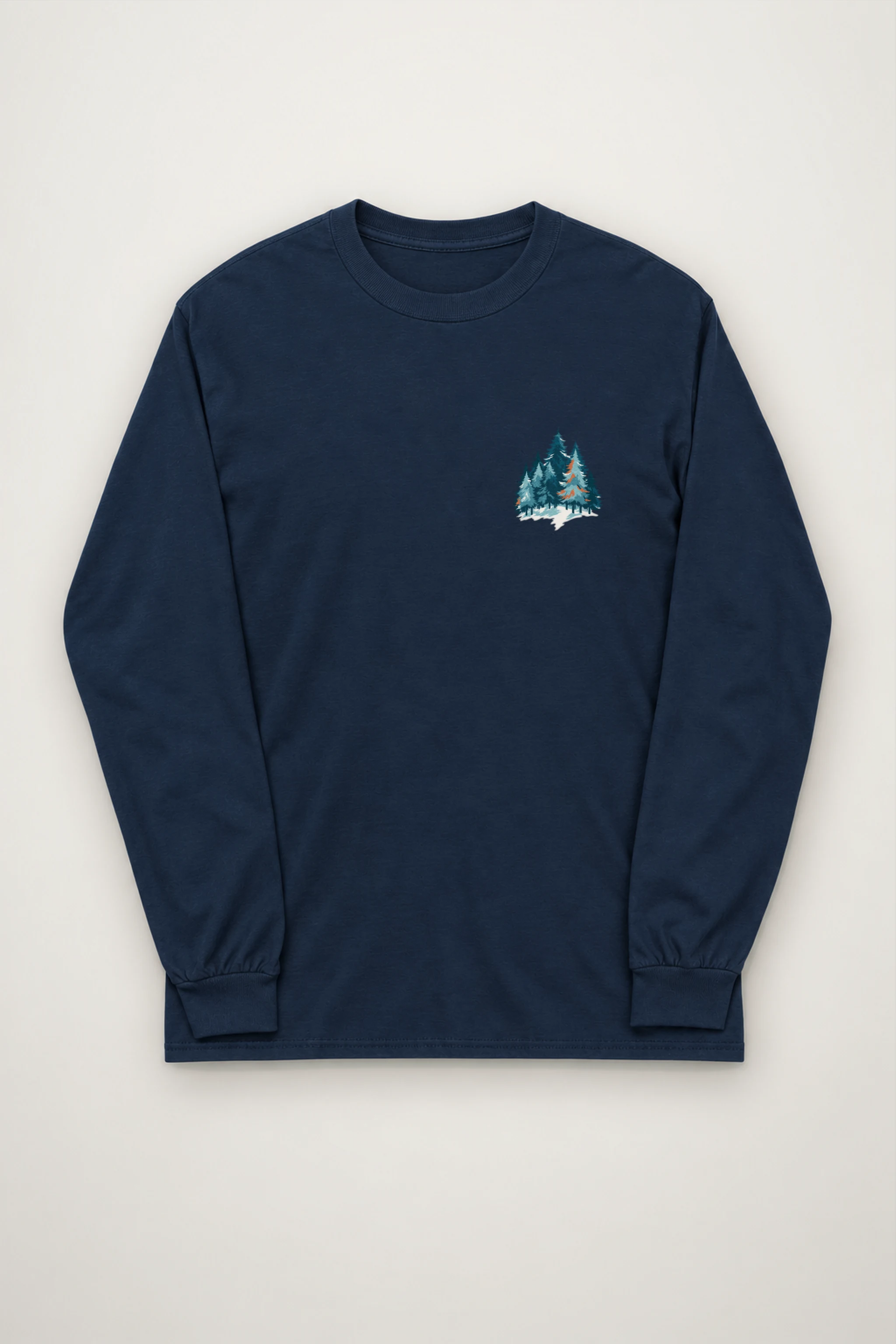 "Snowy Pine Path" Unisex Longsleeve T-shirt