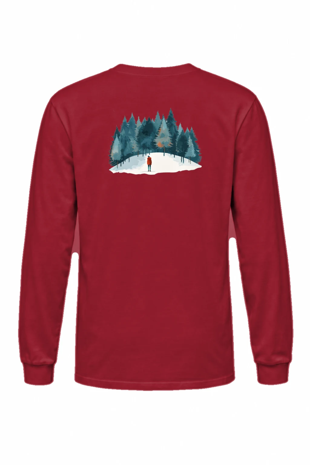 "Snowy Pine Path" Unisex Longsleeve T-shirt | Gildan 2400