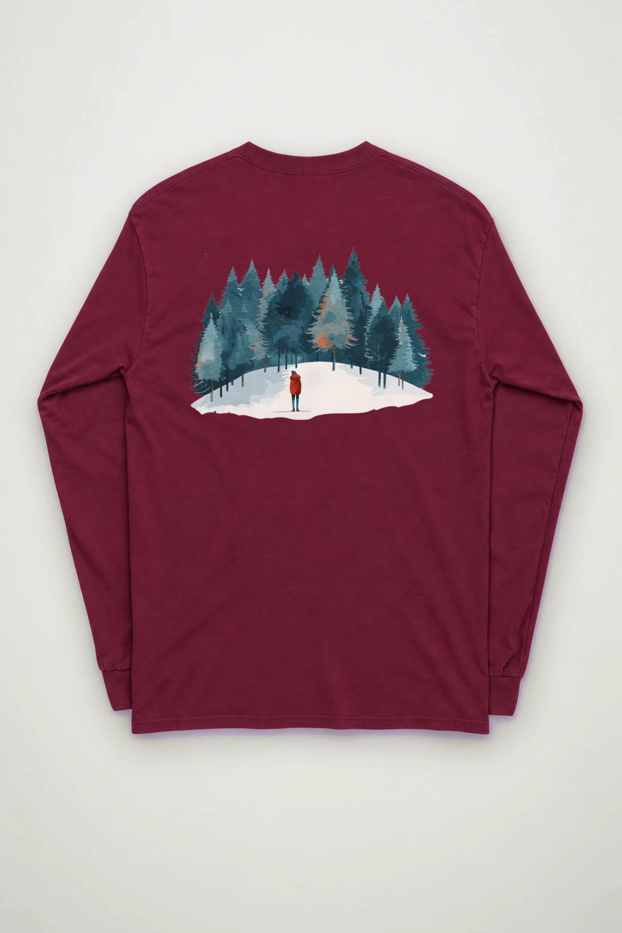 "Snowy Pine Path" Unisex Longsleeve T-shirt