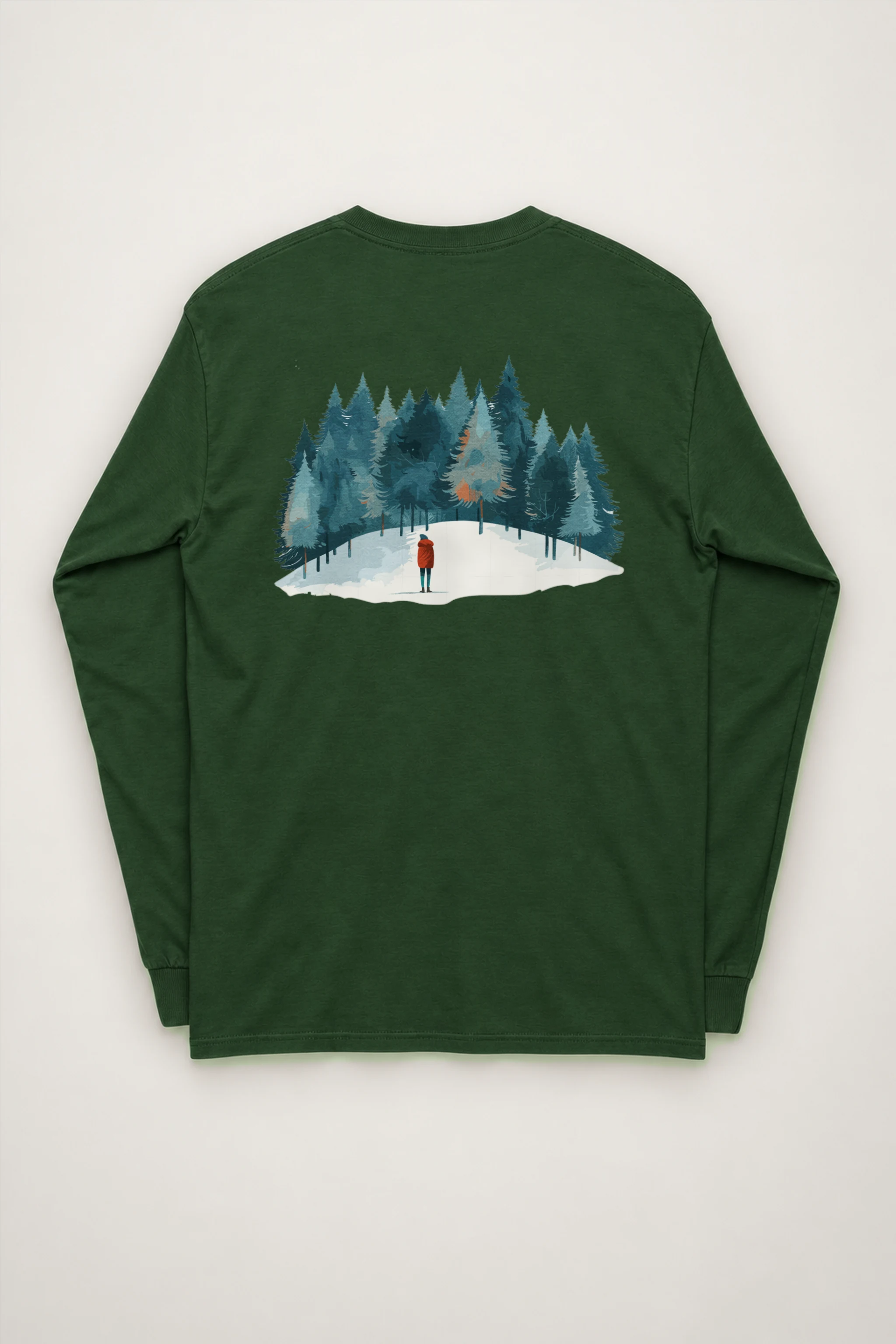 "Snowy Pine Path" Unisex Longsleeve T-shirt