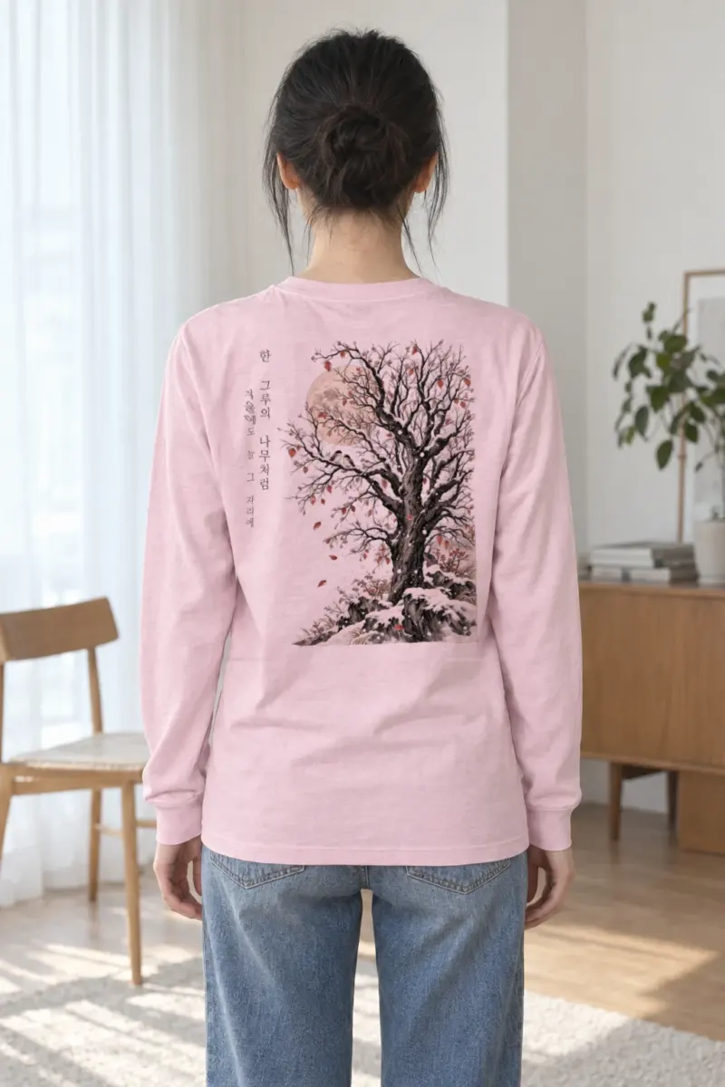 "Snowy Tree Birds" Unisex Longsleeve T-shirt