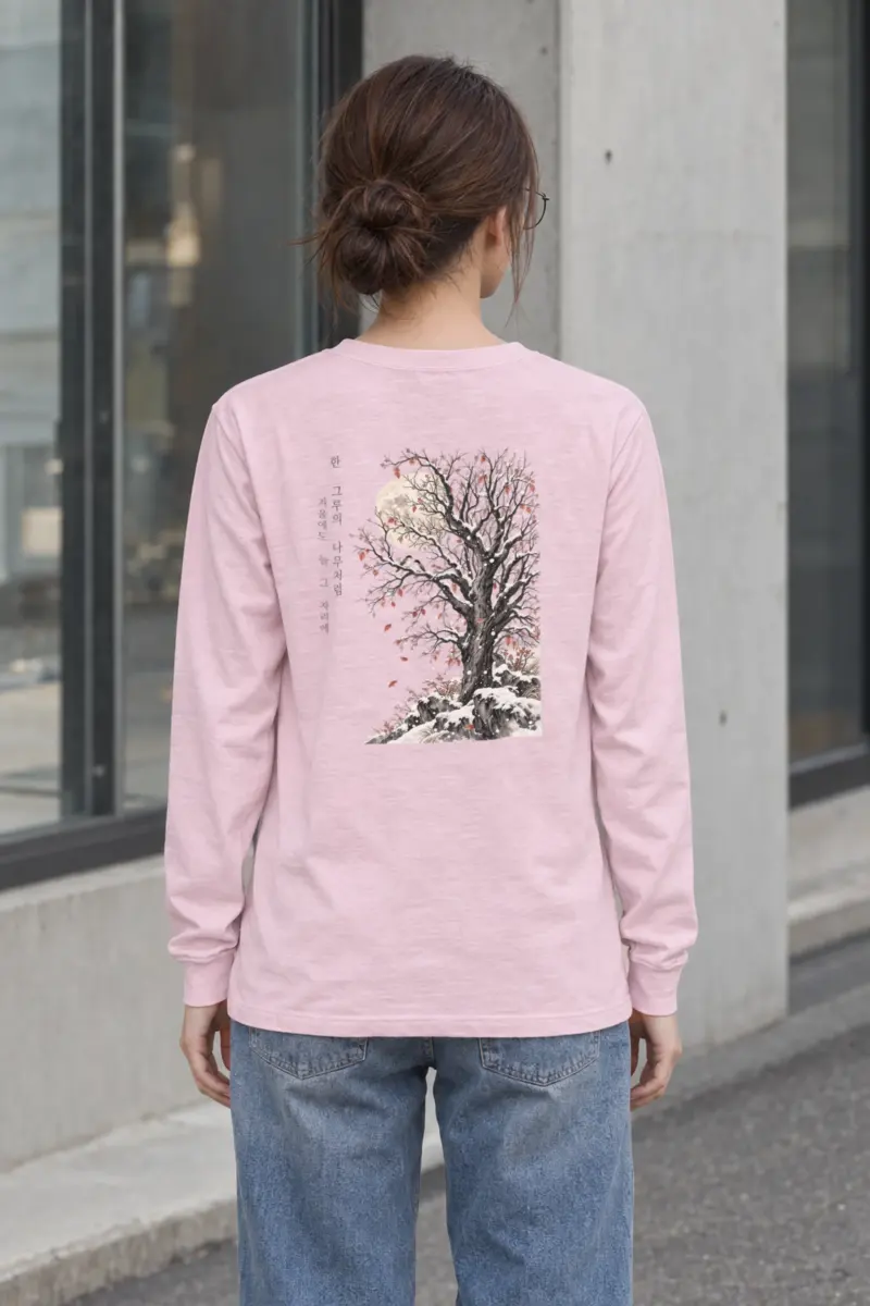 "Snowy Tree Birds" Unisex Longsleeve T-shirt