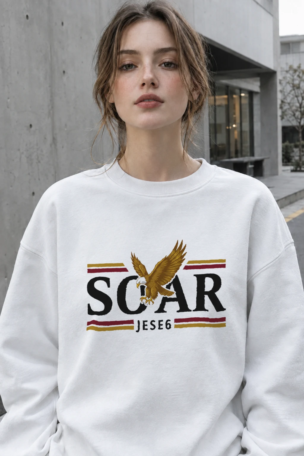 "Soar Eagle" Heavy Blend Unisex Crewneck Sweatshirt | Gildan 18000