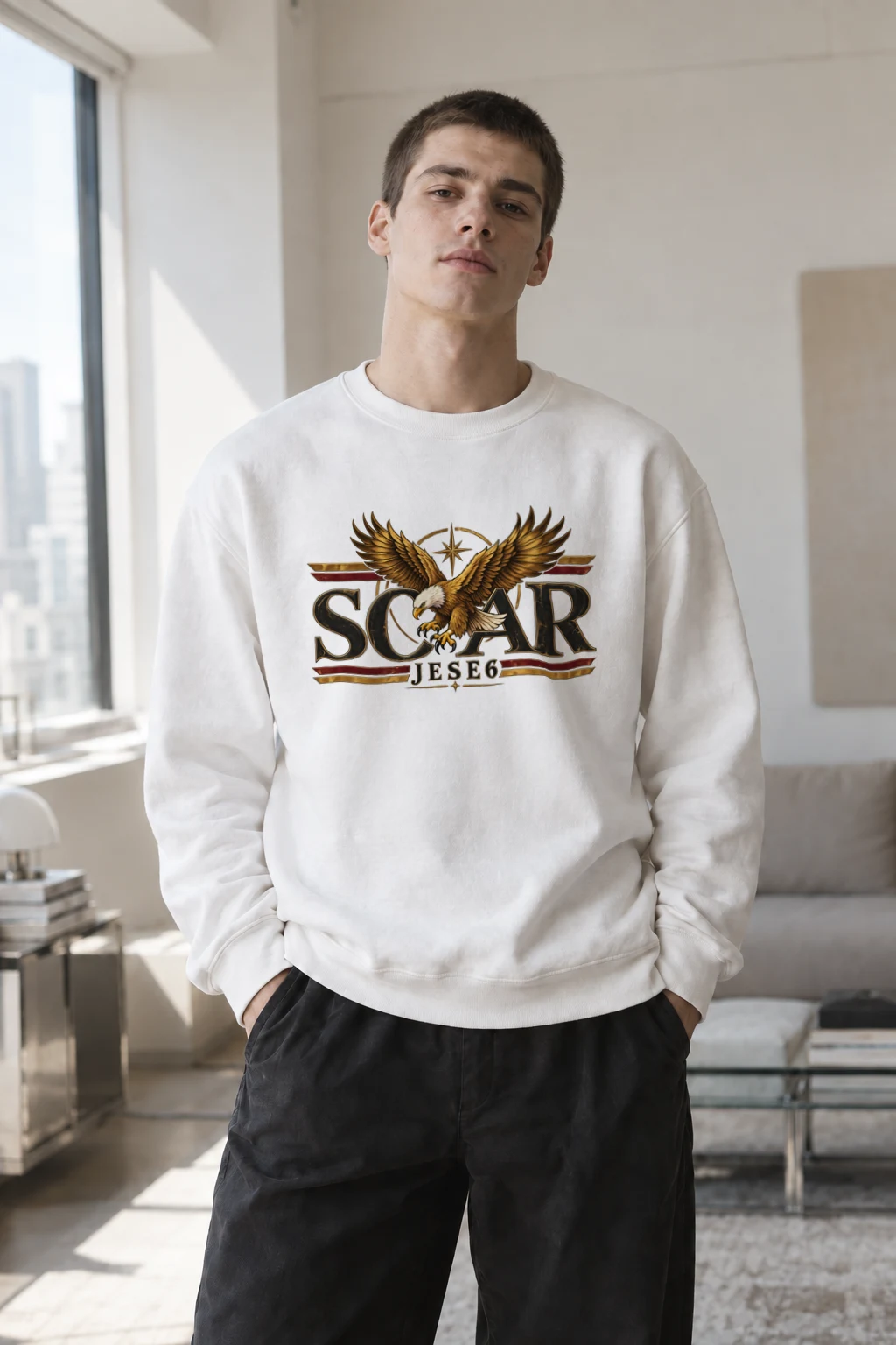 "Soar Jese6" Heavy Blend Unisex Crewneck Sweatshirt | Gildan 18000