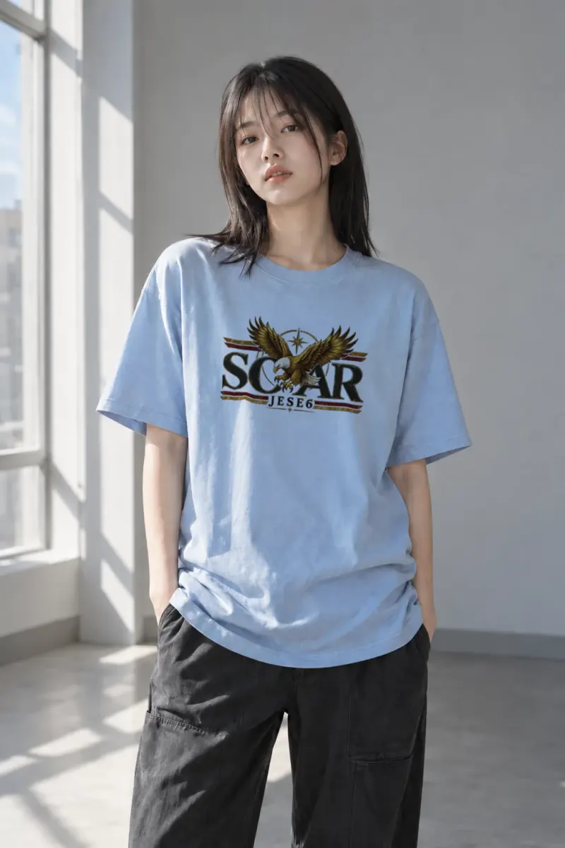 "Soar Jese6" Heavyweight Unisex Crewneck T-shirt | Gildan 5000