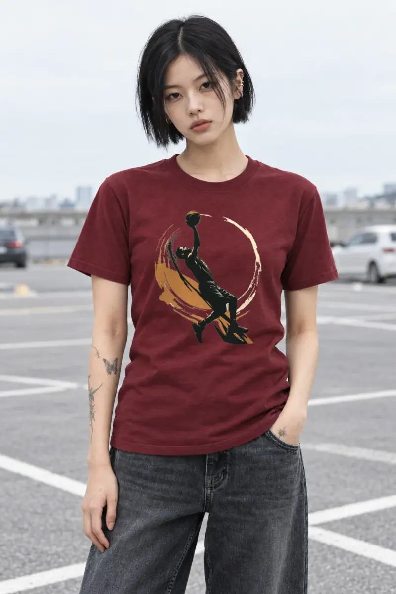 "Soaring Dunk" Heavyweight Unisex Crewneck T-shirt
