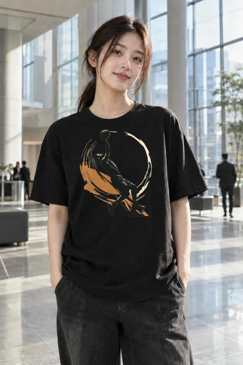 "Soaring Dunk" Heavyweight Unisex Crewneck T-shirt | Gildan 5000