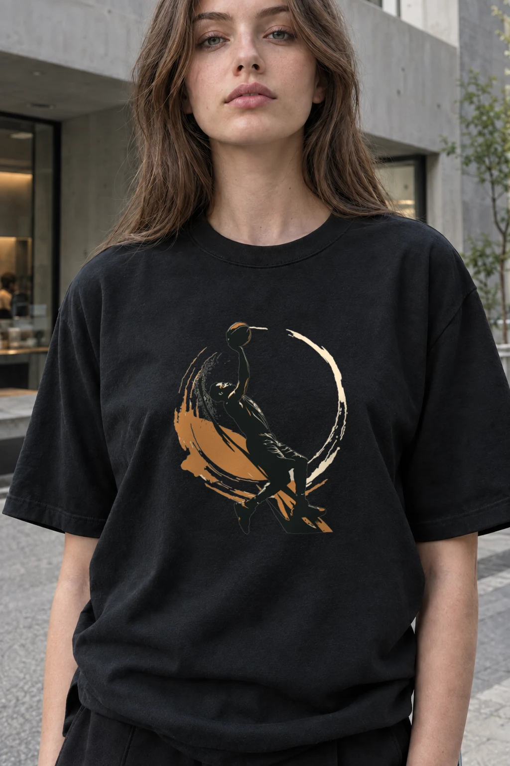 "Soaring Dunk" Heavyweight Unisex Crewneck T-shirt | Gildan 5000