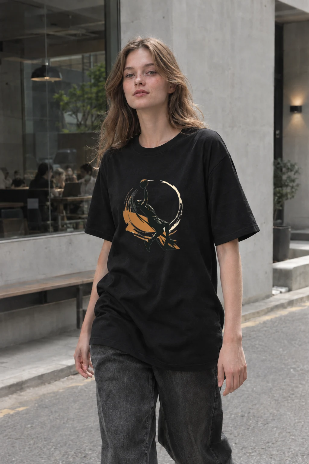 "Soaring Dunk" Heavyweight Unisex Crewneck T-shirt | Gildan 5000