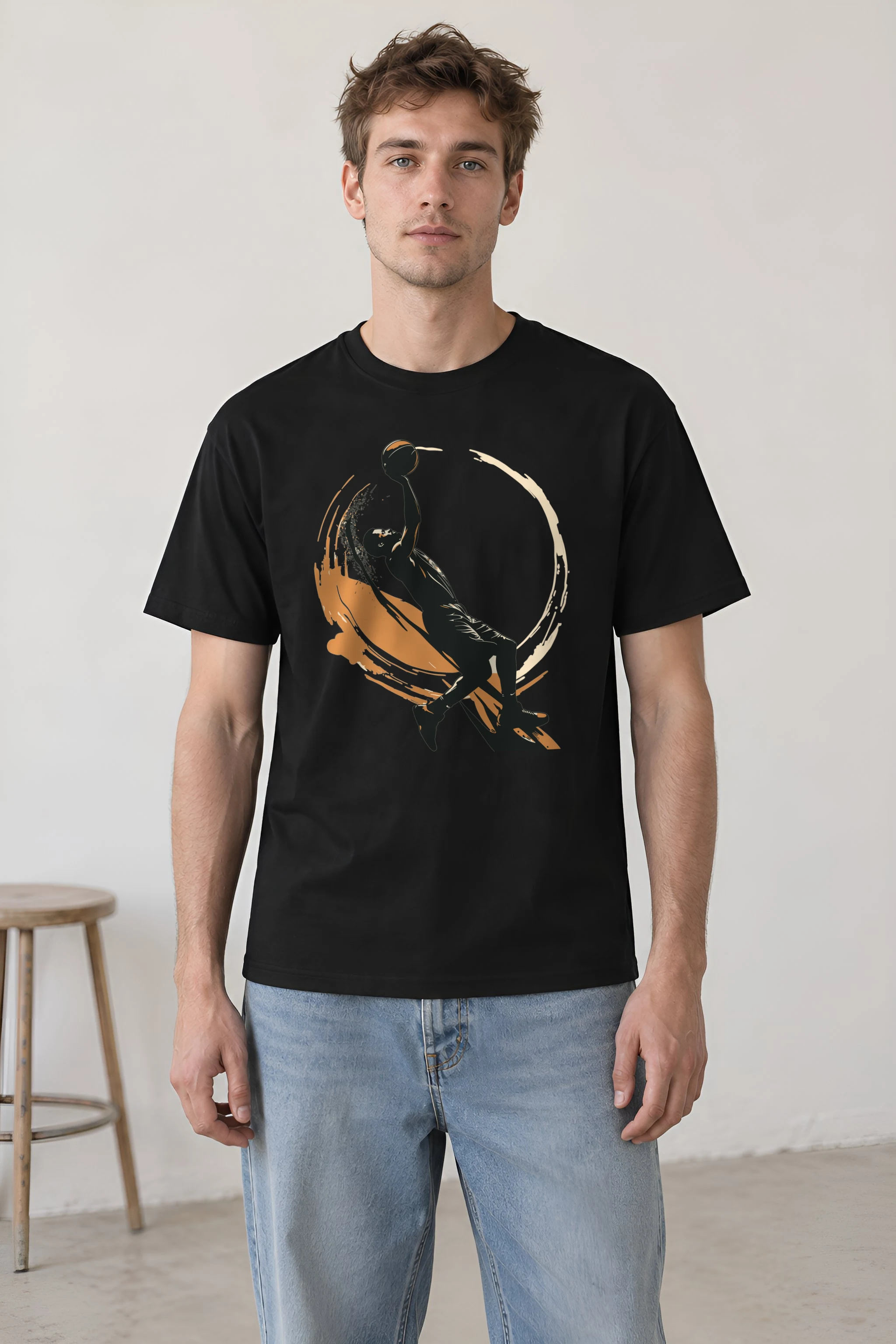 "Soaring Dunk" Heavyweight Unisex Crewneck T-shirt