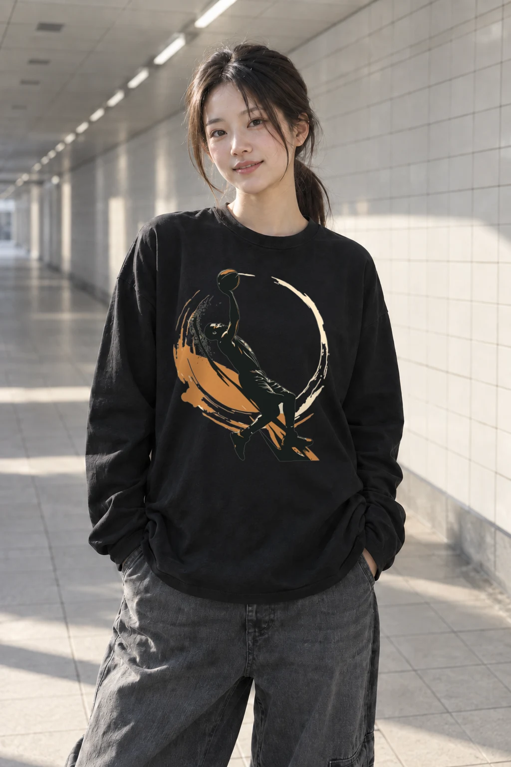"Soaring Dunk" Unisex Longsleeve T-shirt | Gildan 2400