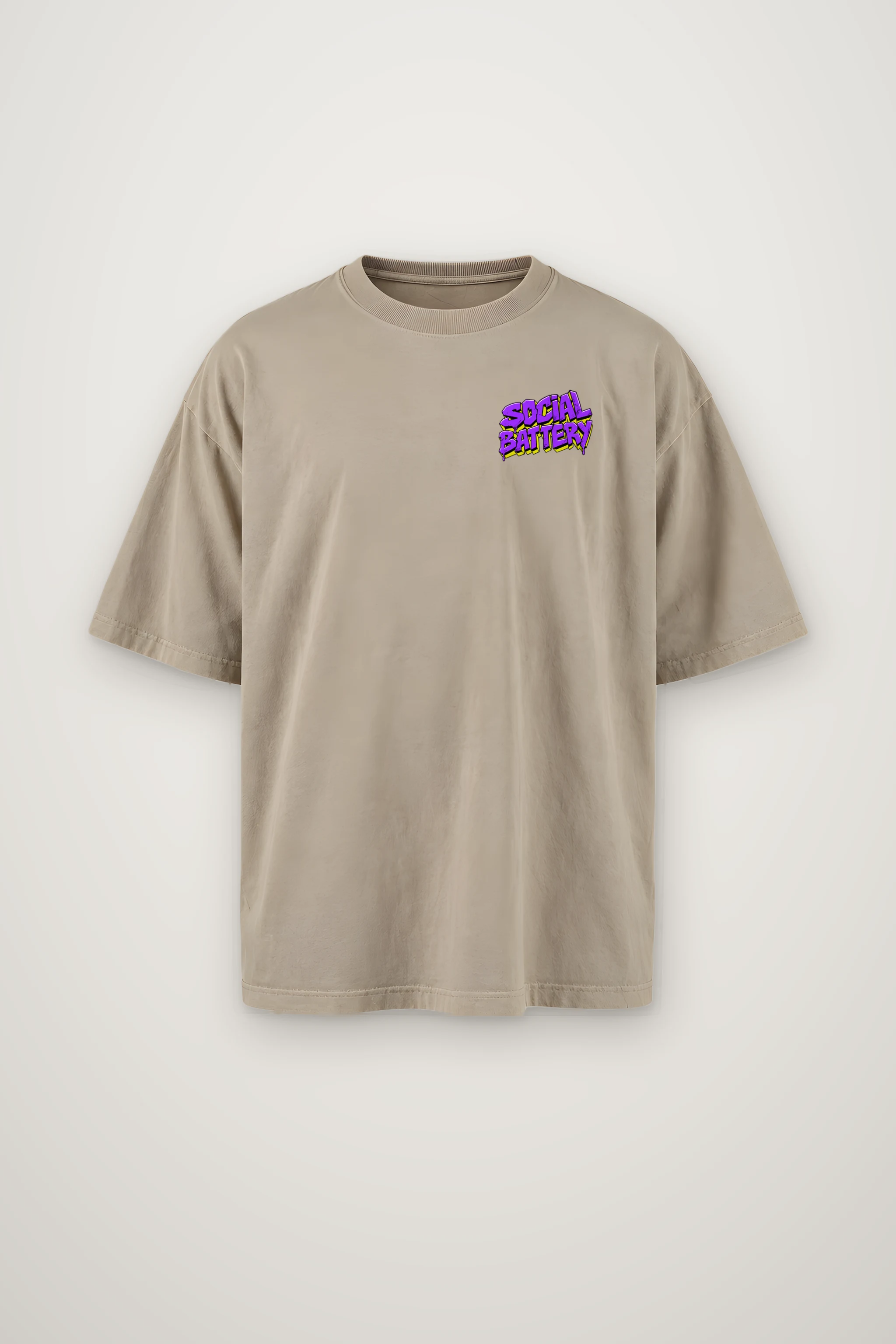 "Ask Tomorrow" Men's Oversized Heavyweight Crewneck T-Shirt