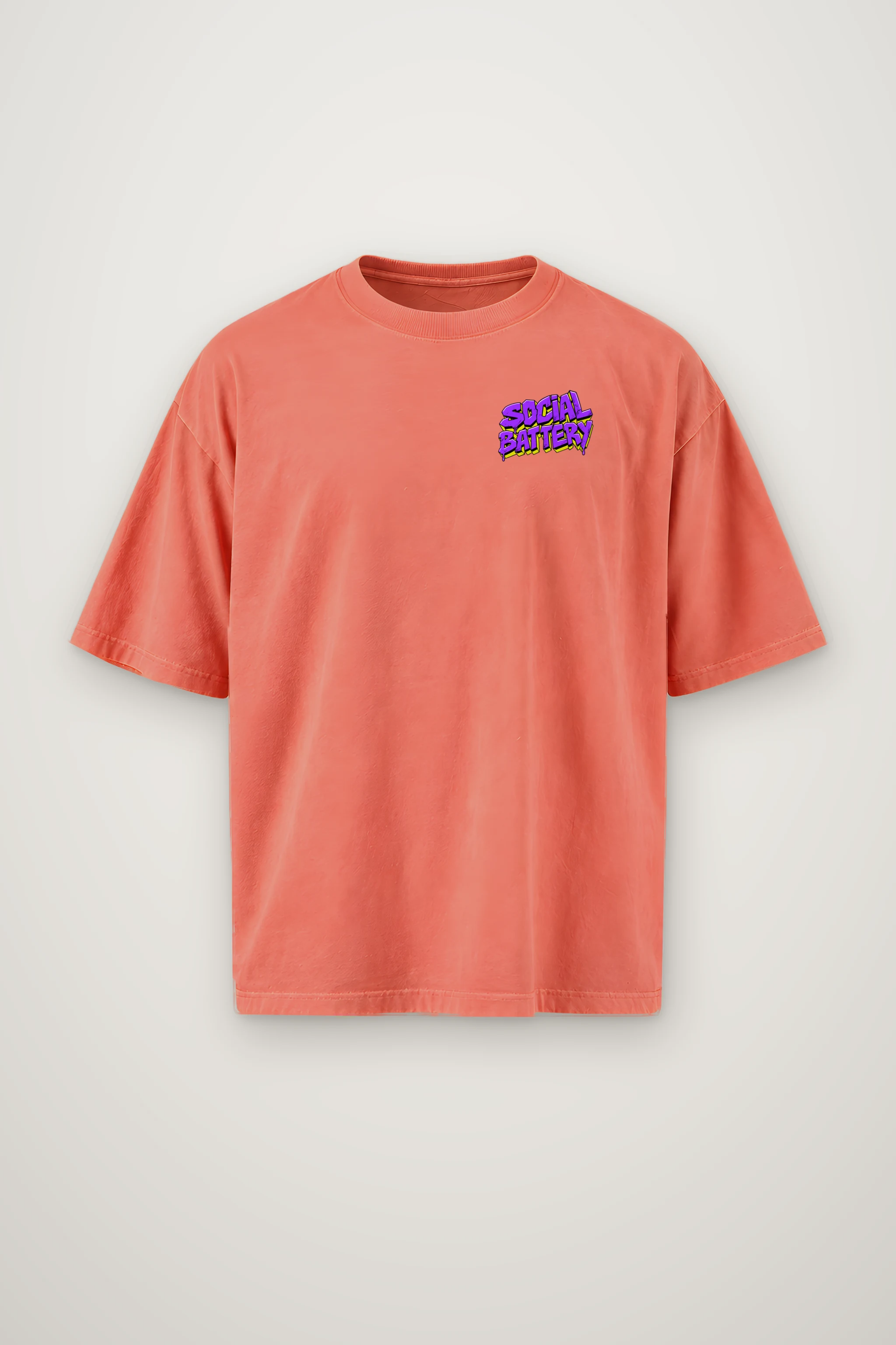 "Ask Tomorrow" Men's Oversized Heavyweight Crewneck T-Shirt